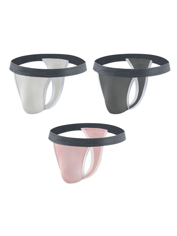 3 Pack Men's Contoured Pouch Ice Silk Thong - The Pup Play Hub