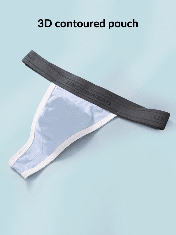 3 Pack Men's Contoured Pouch Ice Silk Thong - The Pup Play Hub