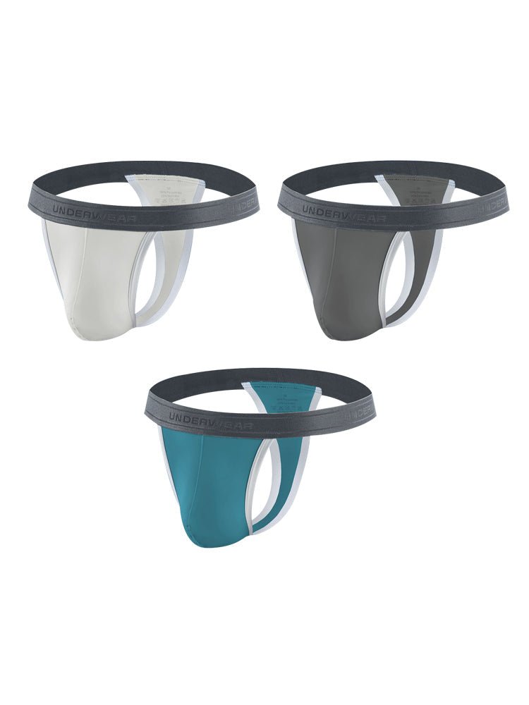 3 Pack Men's Contoured Pouch Ice Silk Thong - The Pup Play Hub