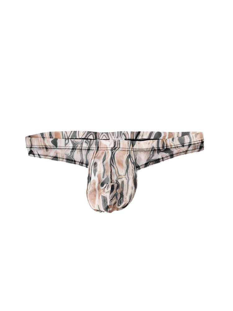 3 Pack Men's Ice Silk Comfy Waistband Low - Rise Sexy Stretch Thong - The Pup Play Hub