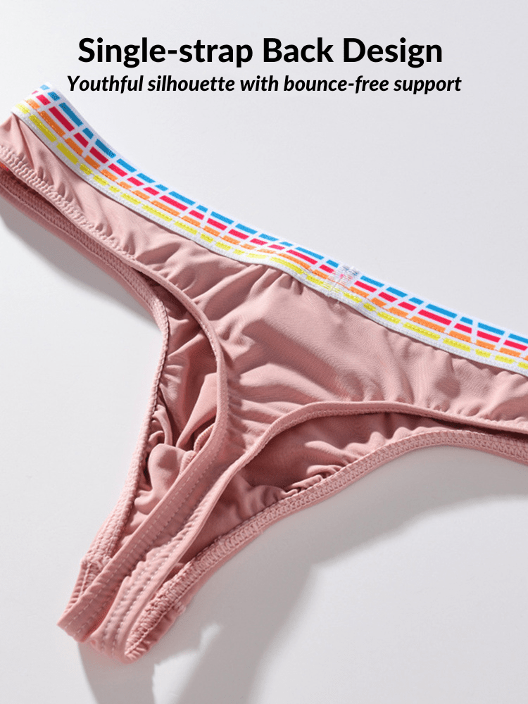 3 Pack Men's Ice Silk Middle - Rise Summer Thongs - The Pup Play Hub