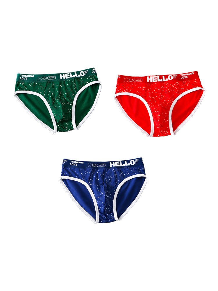 3 Pack Men's Low - Rise Cotton Briefs - The Pup Play Hub