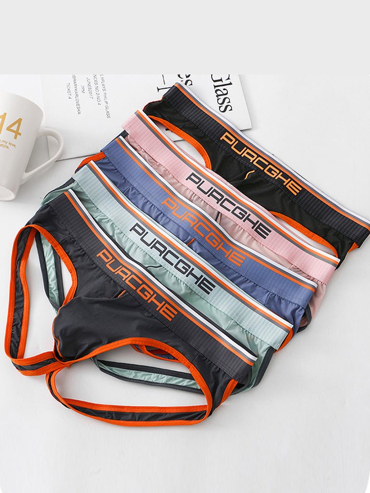 3 Pack Men's Low - Rise Ice Silk Jockstrap - The Pup Play Hub