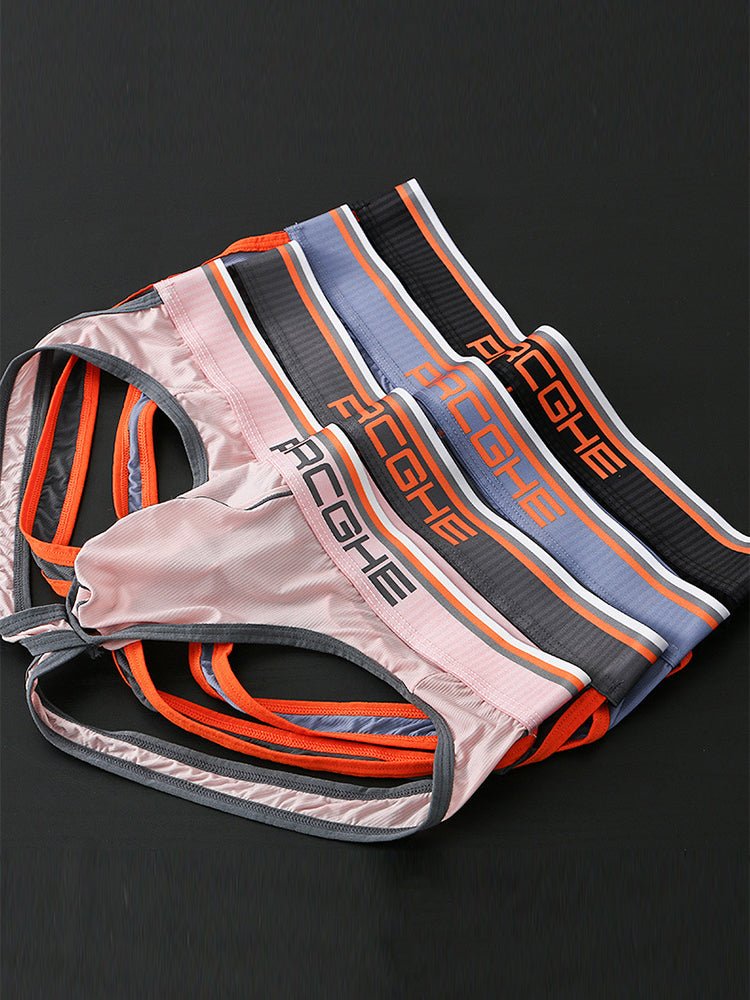 3 Pack Men's Low - Rise Ice Silk Jockstrap - The Pup Play Hub