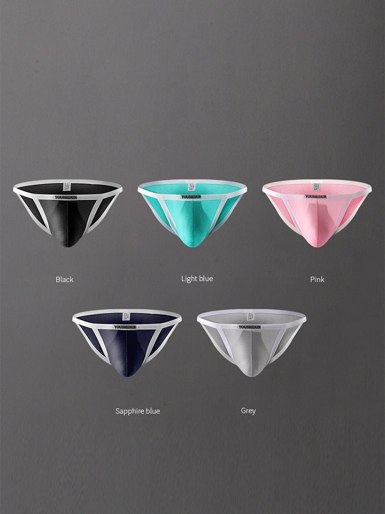 3 - pack Men's Low Waist Sexy Narrow Hem Breathable Briefs - The Pup Play Hub