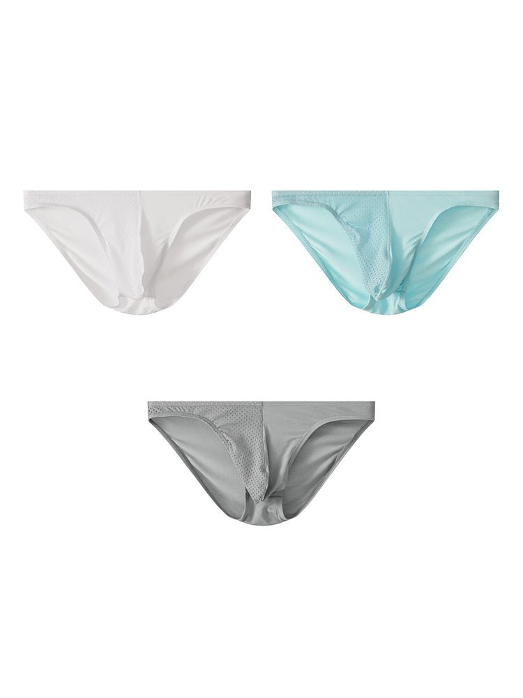 3 Pack Men's Mesh Sexy Low Waist Big Pouch Briefs - The Pup Play Hub