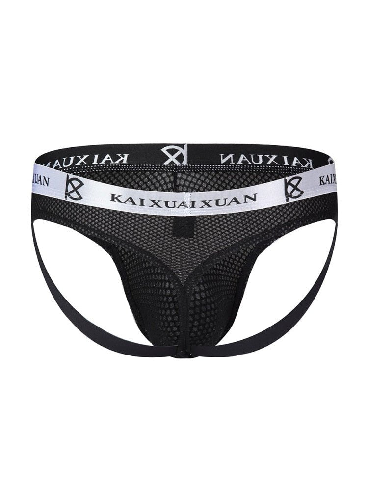 3 Pack Men's Mesh Thong with Stretch & Breathable 3D Support Pouch - The Pup Play Hub