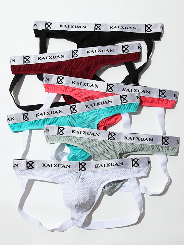 3 Pack Men's Mesh Thong with Stretch & Breathable 3D Support Pouch - The Pup Play Hub