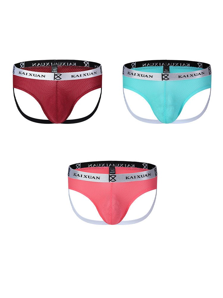 3 Pack Men's Mesh Thong with Stretch & Breathable 3D Support Pouch - The Pup Play Hub