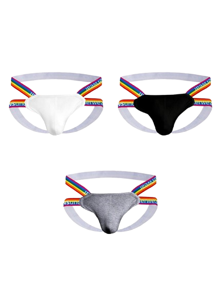 3-pack Rainbow Cotton Thong