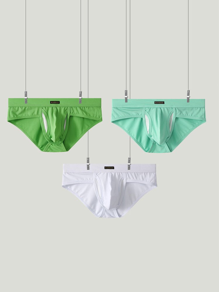 3 Pack Men's Seamless Comfort Sporty Cut Stretch Fit Briefs - The Pup Play Hub