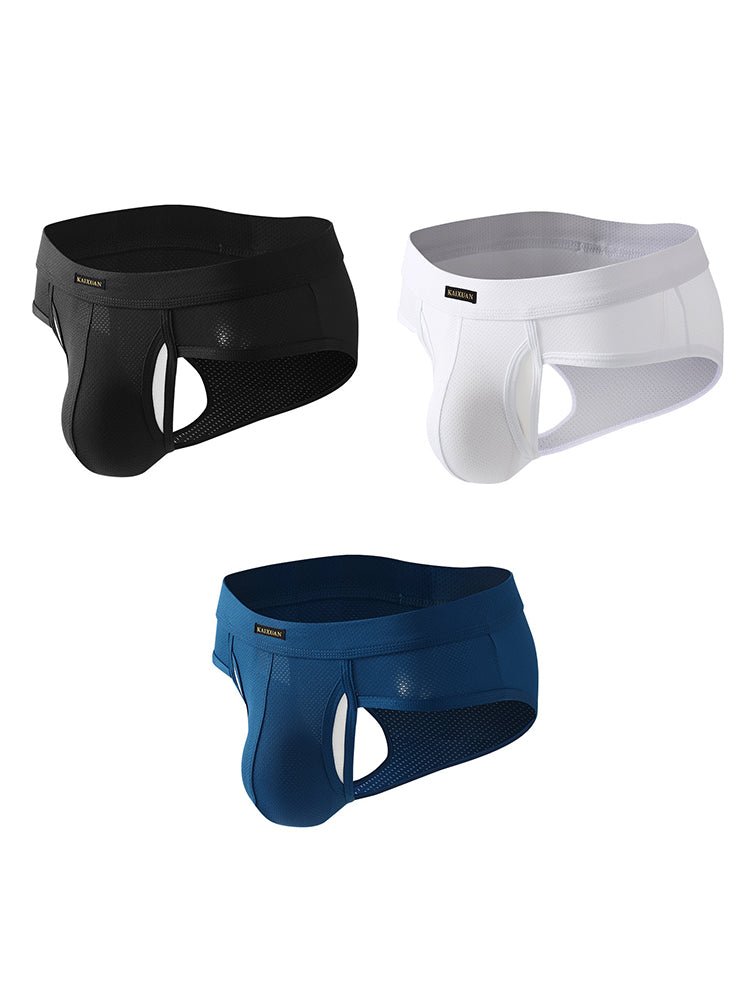 3 Pack Men's Seamless Comfort Sporty Cut Stretch Fit Briefs - The Pup Play Hub