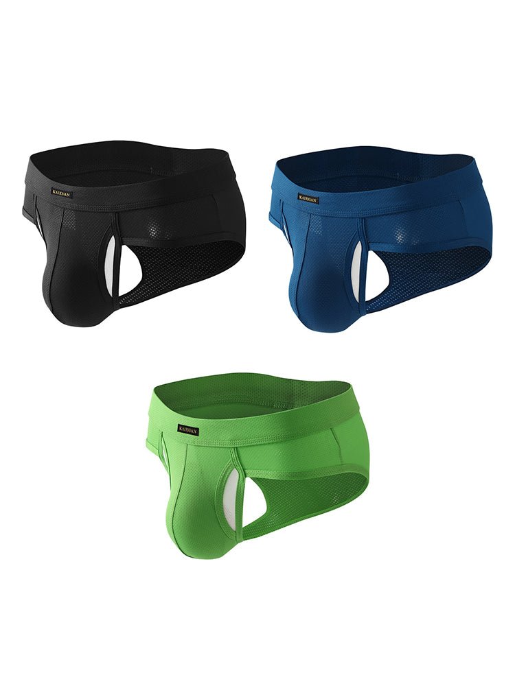 3 Pack Men's Seamless Comfort Sporty Cut Stretch Fit Briefs - The Pup Play Hub