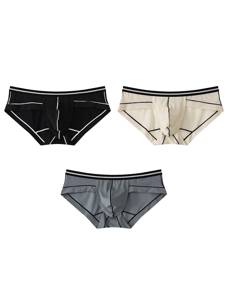 3 Pack Men's Semi - Transparent Comfortable Soft Skin - Friendly Minimalist Briefs - The Pup Play Hub