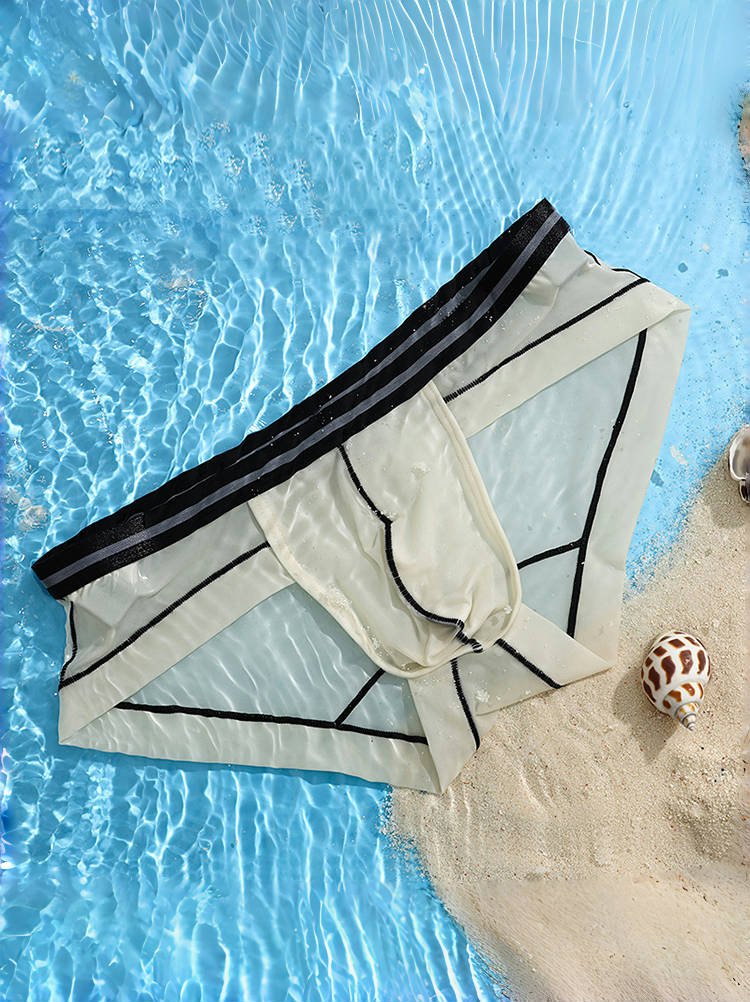 3 Pack Men's Semi - Transparent Comfortable Soft Skin - Friendly Minimalist Briefs - The Pup Play Hub