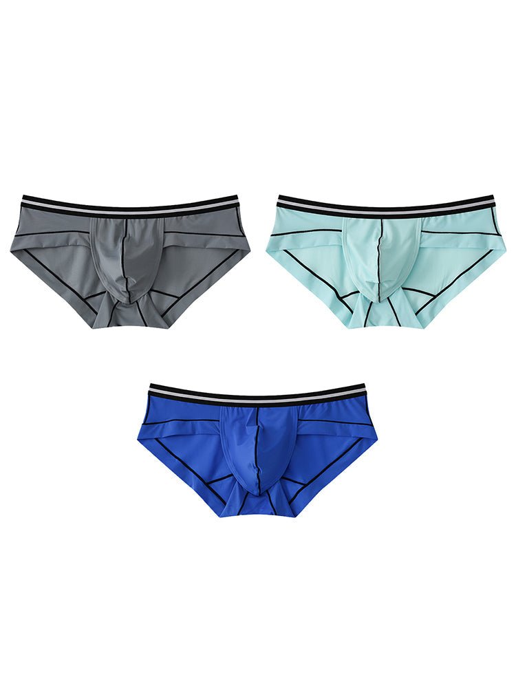 3 Pack Men's Semi - Transparent Comfortable Soft Skin - Friendly Minimalist Briefs - The Pup Play Hub