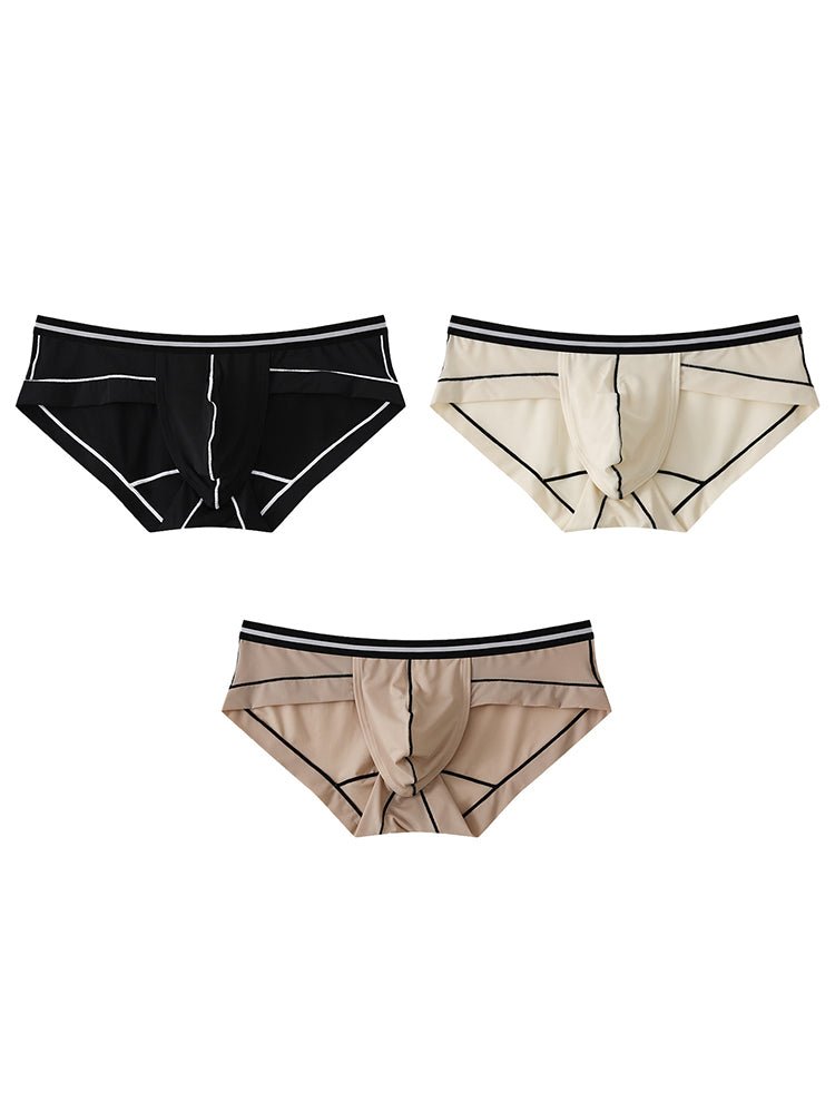3 Pack Men's Semi - Transparent Comfortable Soft Skin - Friendly Minimalist Briefs - The Pup Play Hub