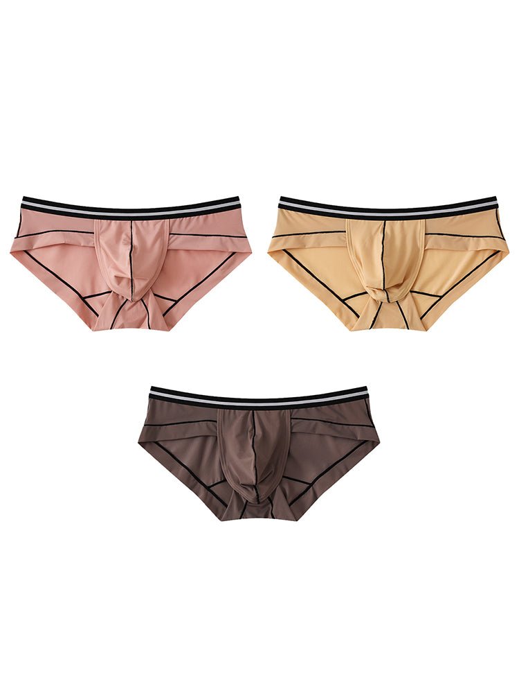 3 Pack Men's Semi - Transparent Comfortable Soft Skin - Friendly Minimalist Briefs - The Pup Play Hub