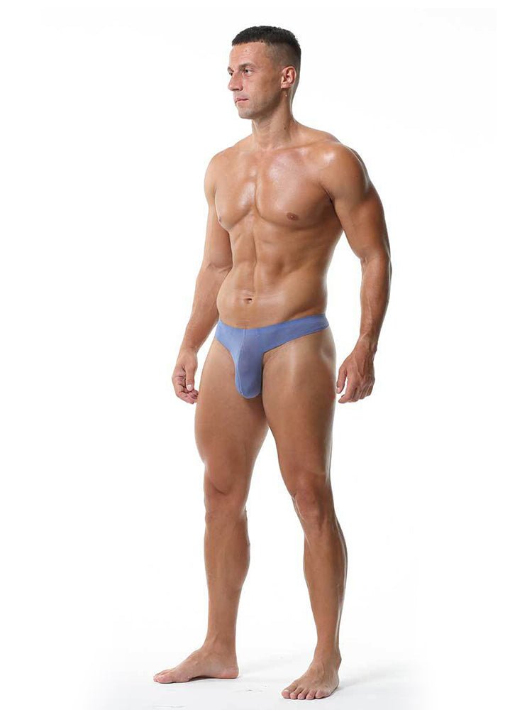 3 Pack Men's Solid Color Seamless Comfort Quick - Dry Breathable Thongs - The Pup Play Hub