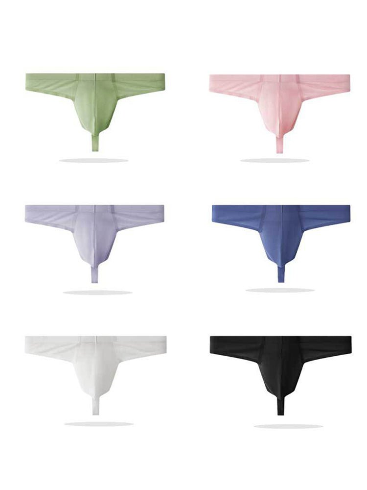 3 Pack Men's Solid Color Seamless Comfort Quick - Dry Breathable Thongs - The Pup Play Hub