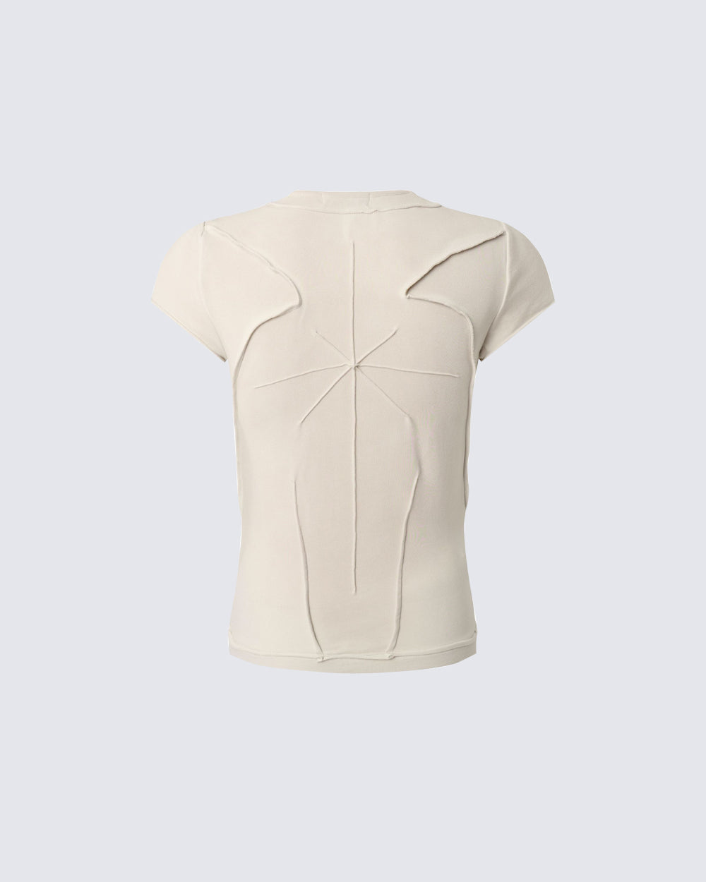 Distressed Casual Pleated Short-Sleeved T-Shirt