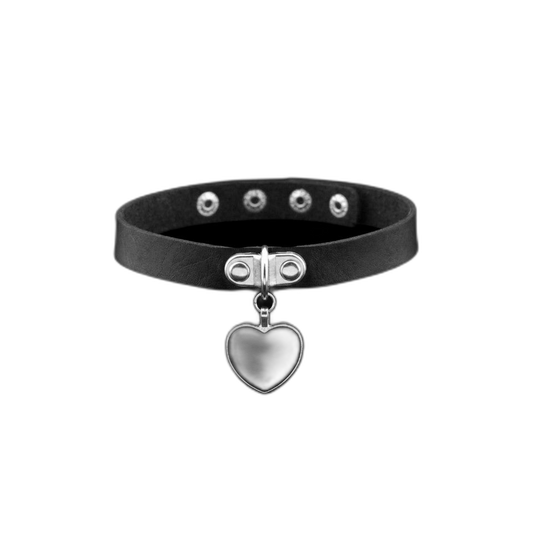 Black Heart Leash Choker