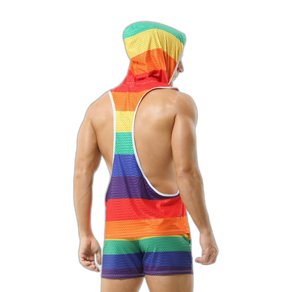 Rainbow Hooded Singlet