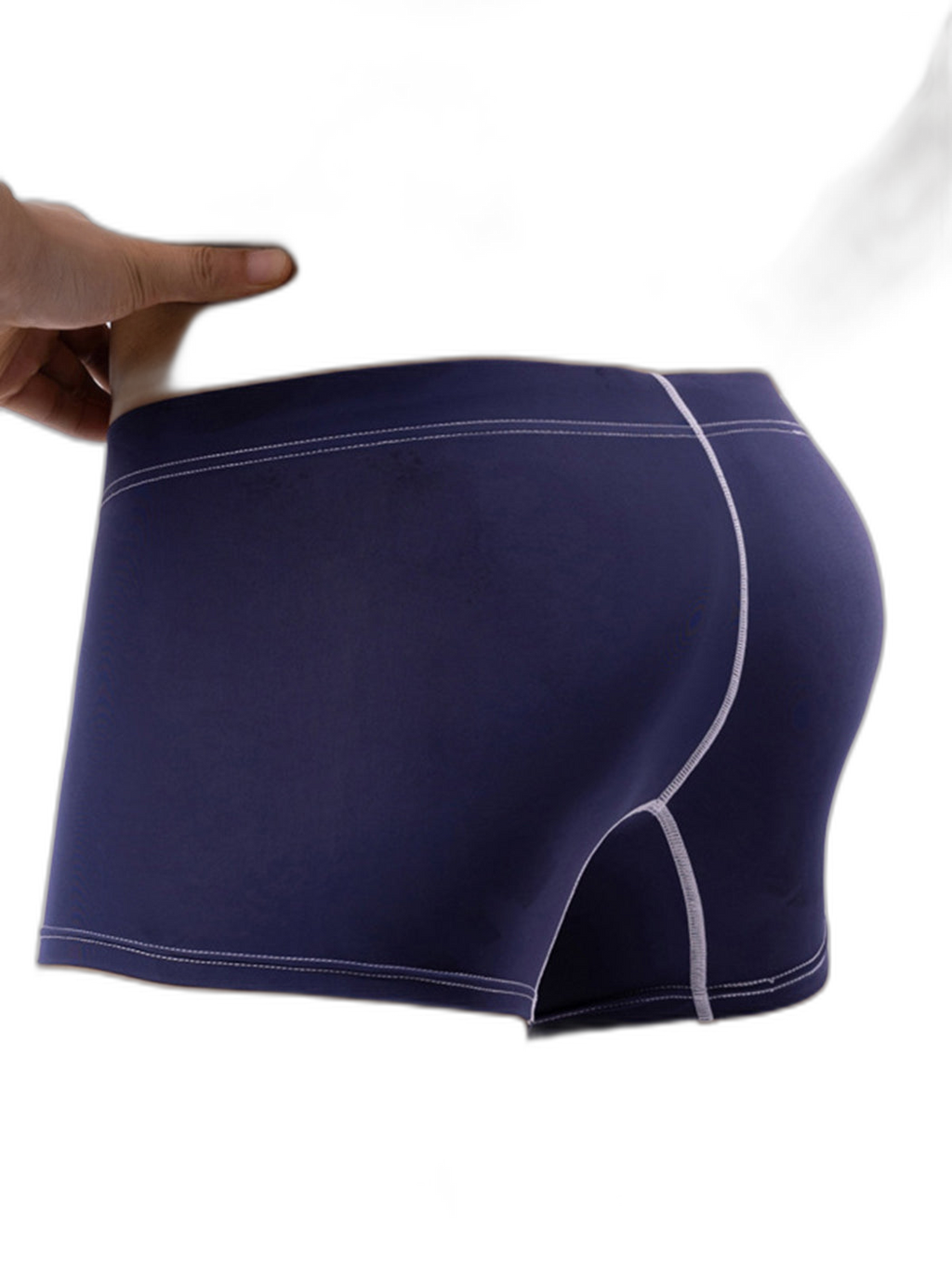 3 Pack Men's Large Pouch Contrast Binding Trunks