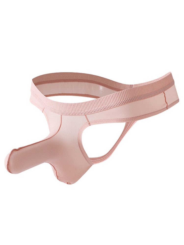 Men's Low Rise Sexy Ice Silk Thong