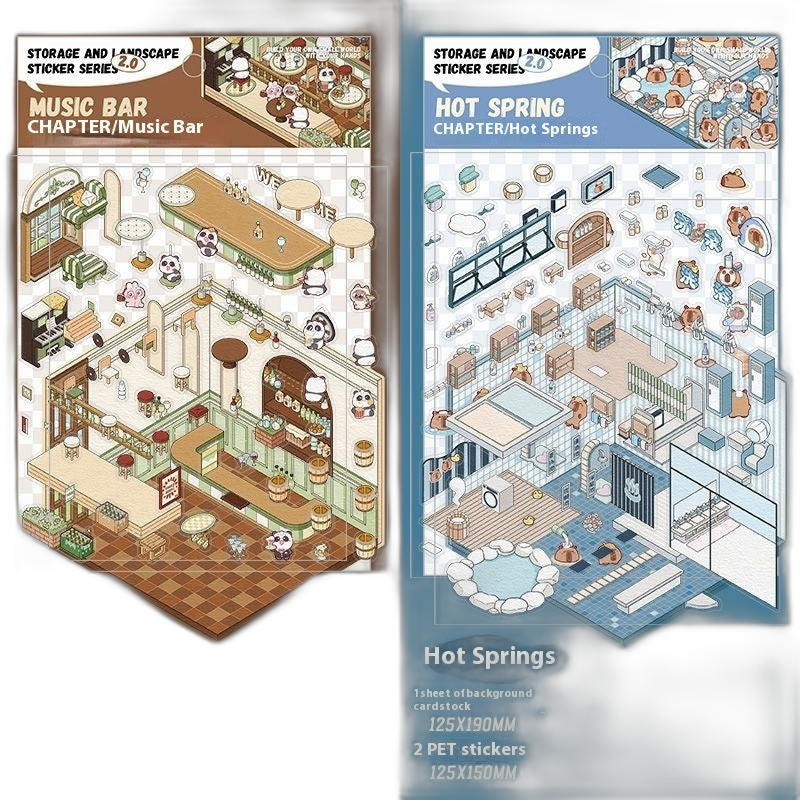 Cute DIY 3D Isometric Stickers