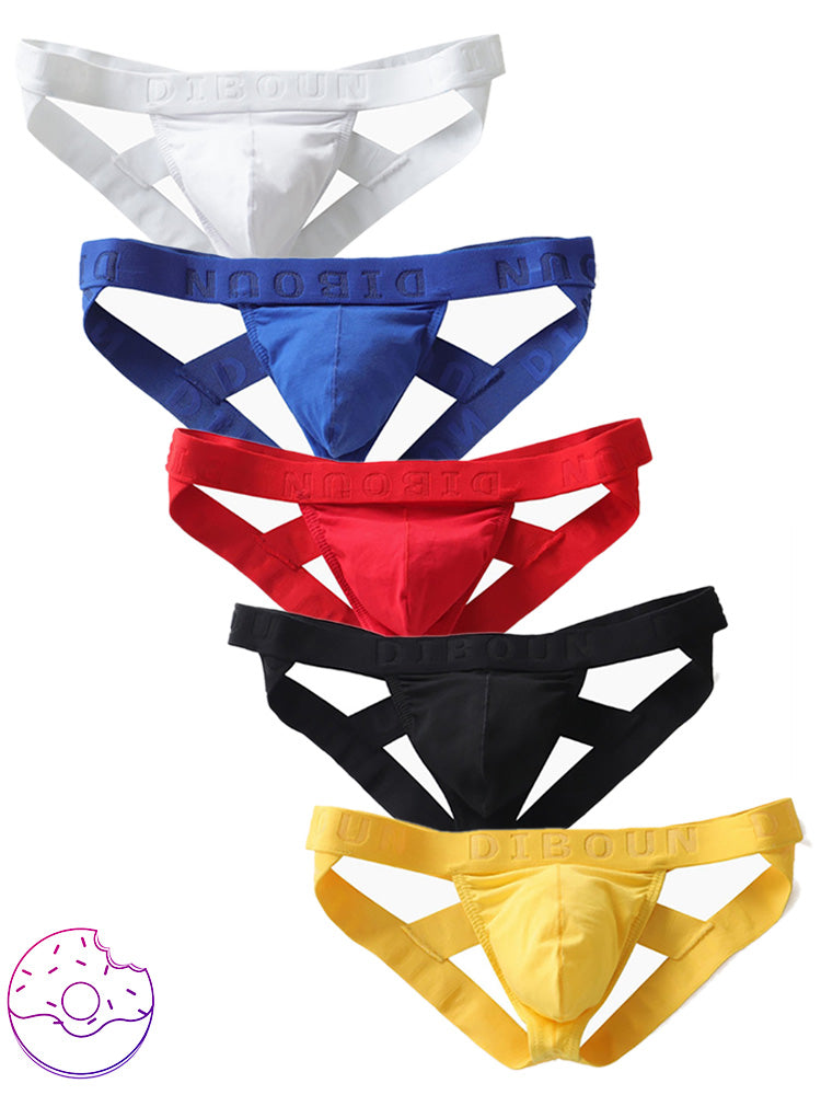 Cotton U Bulge Pouch Double Jockstrap