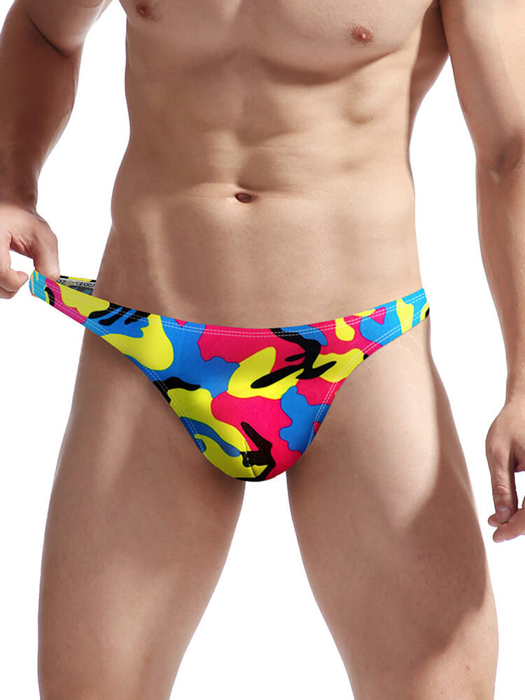Men's Sexy Camouflage Low-Rise Thong