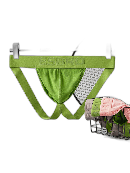 2 Pack Men's Ribbed U-Pouch Sexy Jockstrap