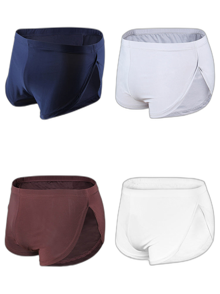 4 Pack Men’s Sexy High Vent Boxer Shorts