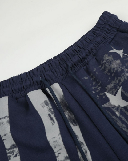 American Retro Trendy Brand Curved Wide-Leg Pants