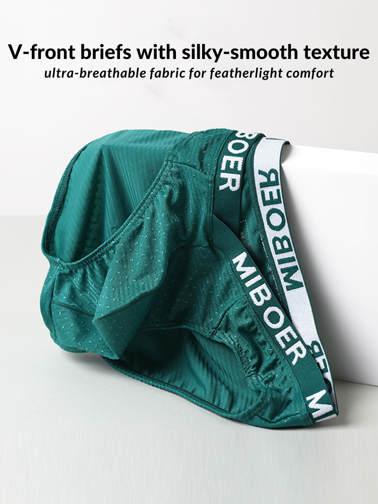 2 Pack Men's U-Pouch V-Front Low-Rise Briefs