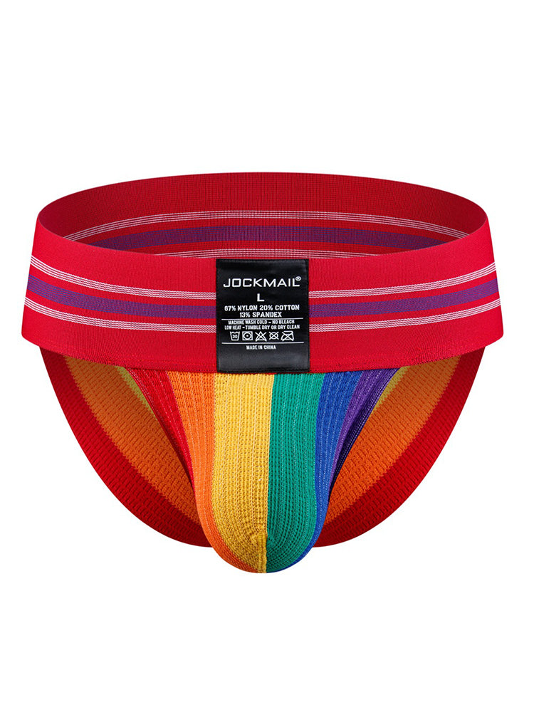 Men's Rainbow Stripes Pride Brief