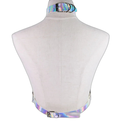 HoloGlam Punk Leather Harness Top