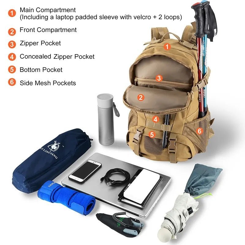 30L Military Style Backpack (Various Colours) - The Pup Play Hub