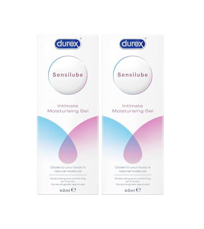 Durex Sensilube Lubricant, Water Based lube Gel for Women, Dryness Relief, Natural, 40ml