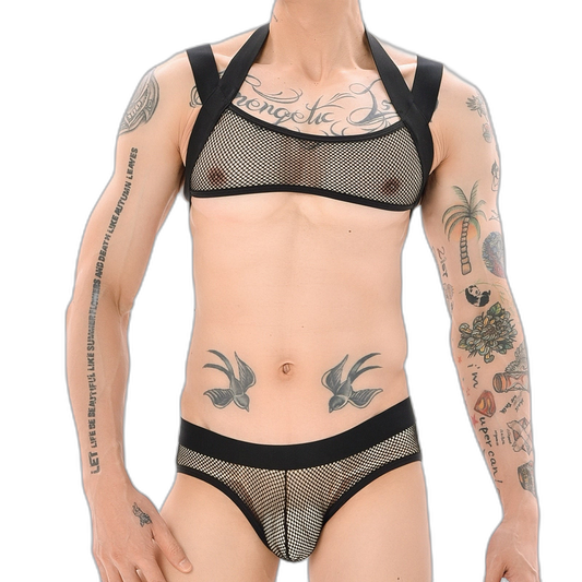 Erotic Mesh Harness + Underwear Outfit