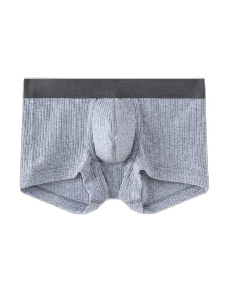 2 Pack Men's Ultra-Soft Premium Pure Cotton Comfy Waistband Seamless Trunks