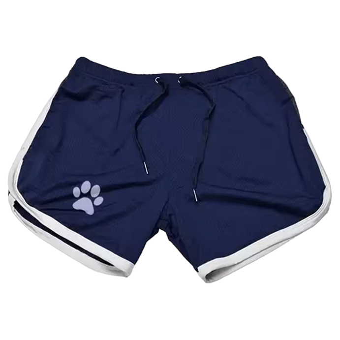 Paw print Mesh Shorts Navy/White