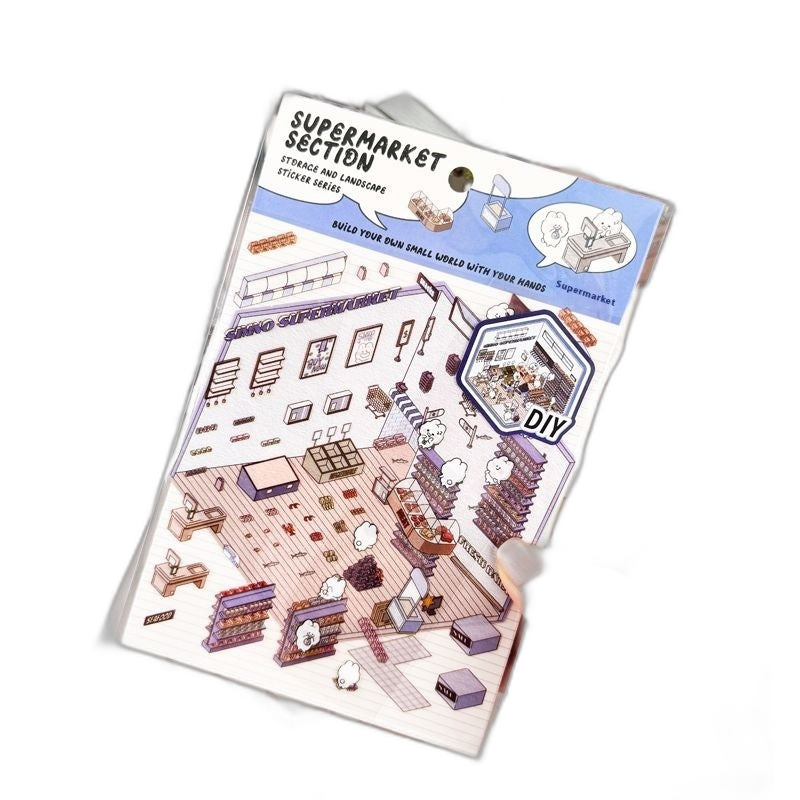 Cute DIY 3D Isometric Stickers