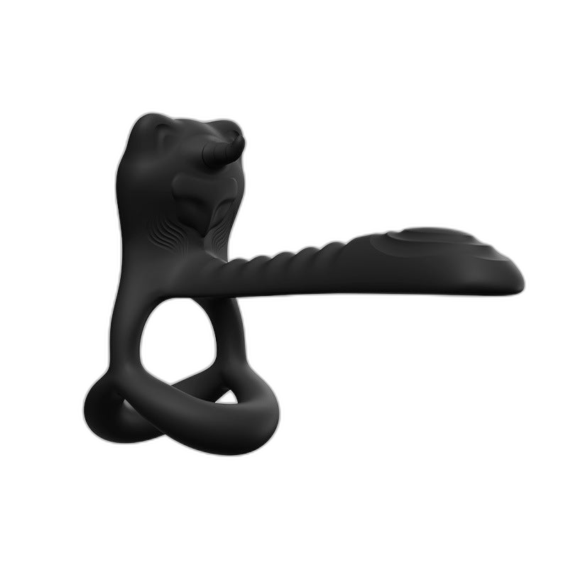 Bull Cock Ring - Vibrating Cock Ring - Double Penetration Cock and Ball Ring
