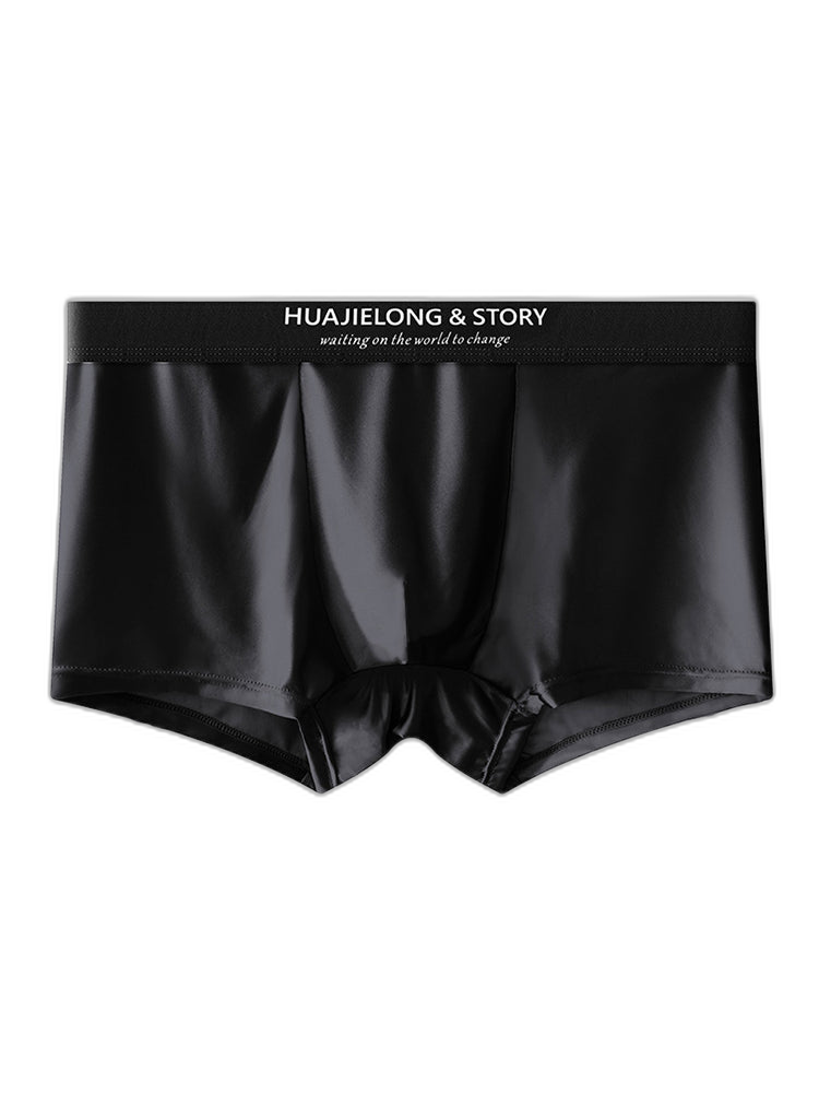 3 Pack Men's Solid-Color Breathable Trunks