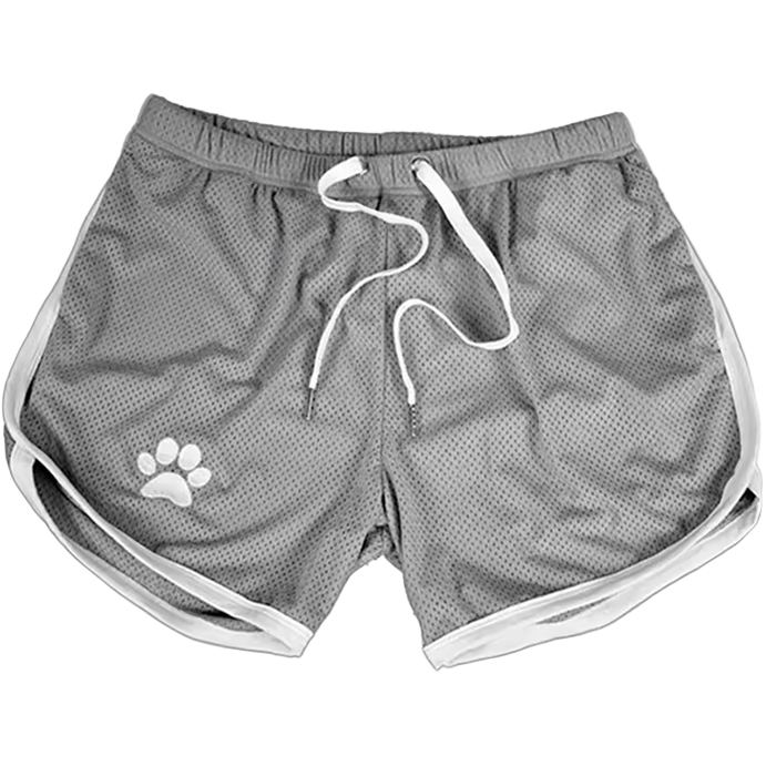 Paw print Mesh Shorts Grey/White