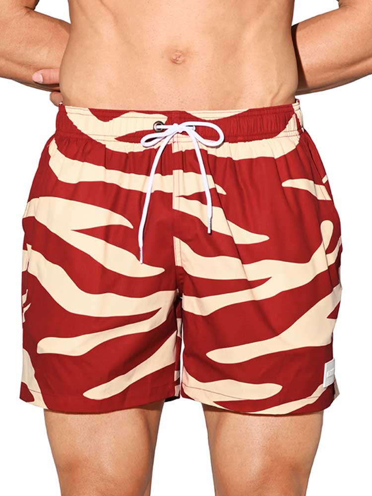 Men's Loose-Fit Camouflage Beach Swim Shorts
