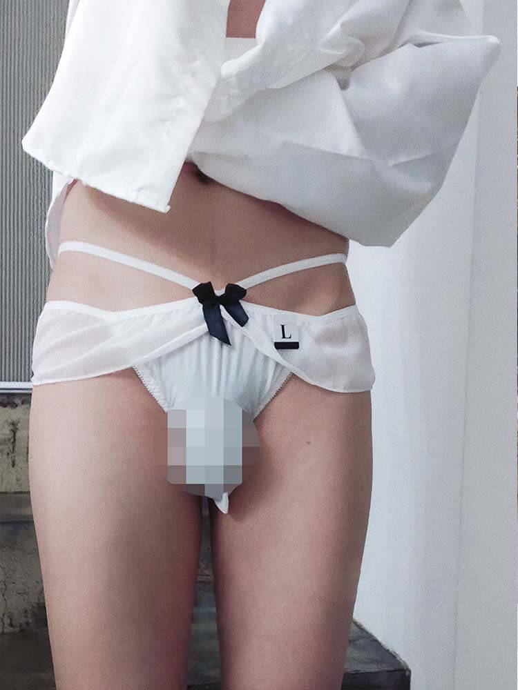 Men's Sexy Bow Ruffle Low Rise Briefs