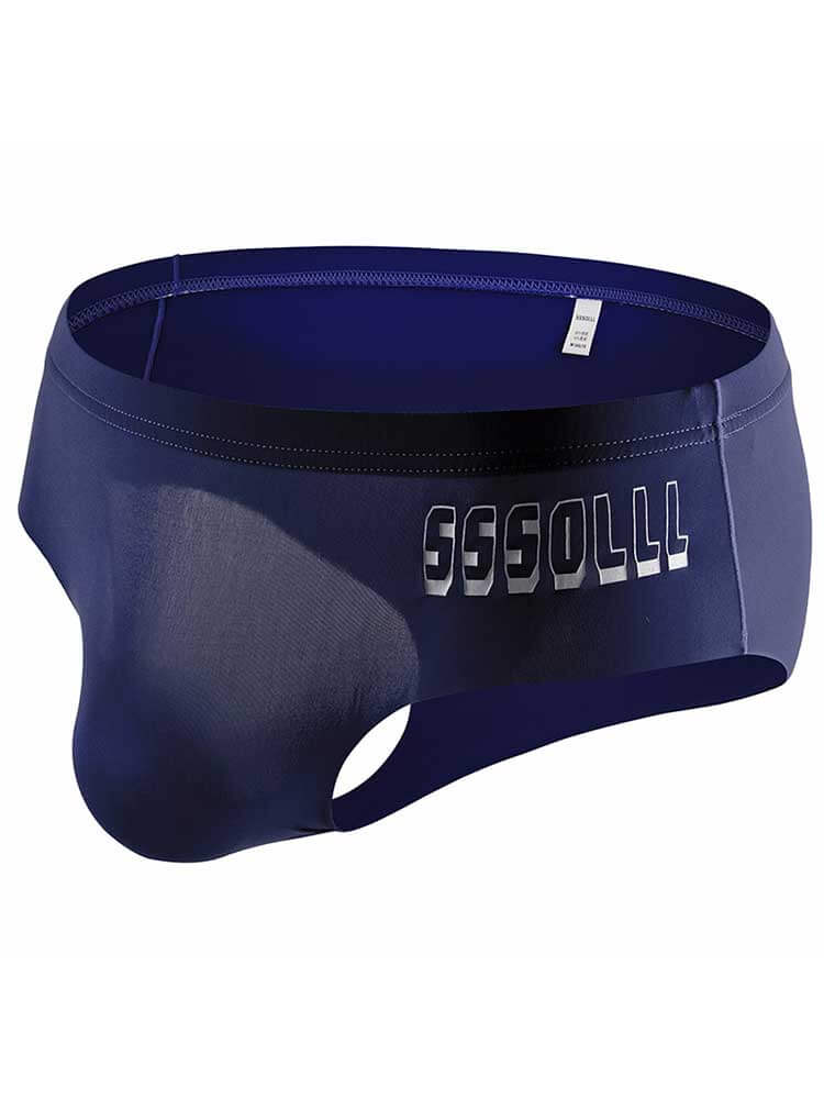 Men's High Seamless Semi-Sheer Low Waist Fit Briefs